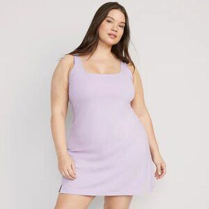 Old Navy PowerSoft Square-Neck Athletic Dress Lavender XL